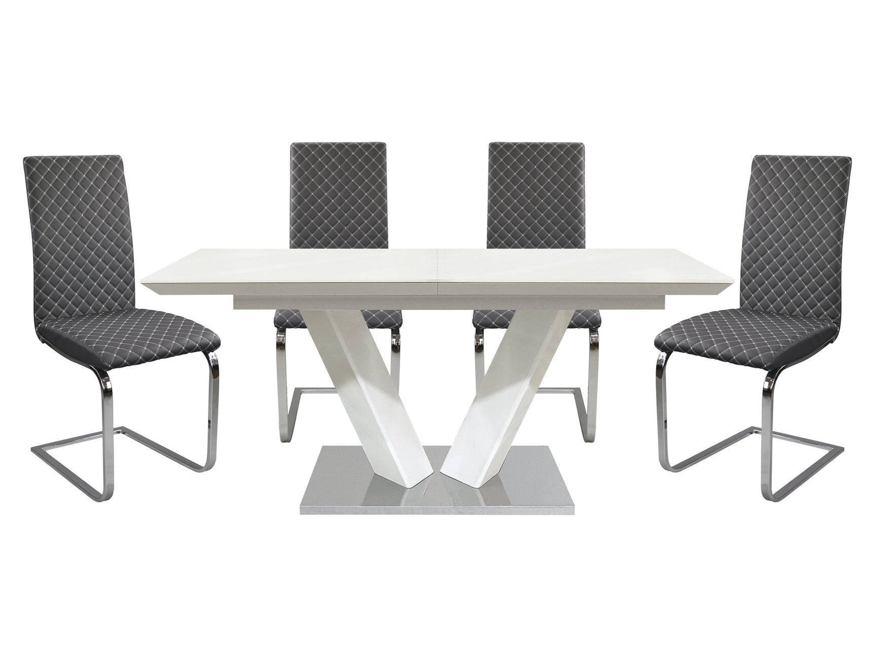 Makah Dark Brown 5-piece Dinig Table Set - Ornate Home