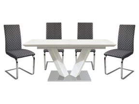 Makah Dark Brown 5-piece Dinig Table Set - Ornate Home