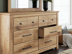 Makidern Tan Dresser and Mirror - Ornate Home