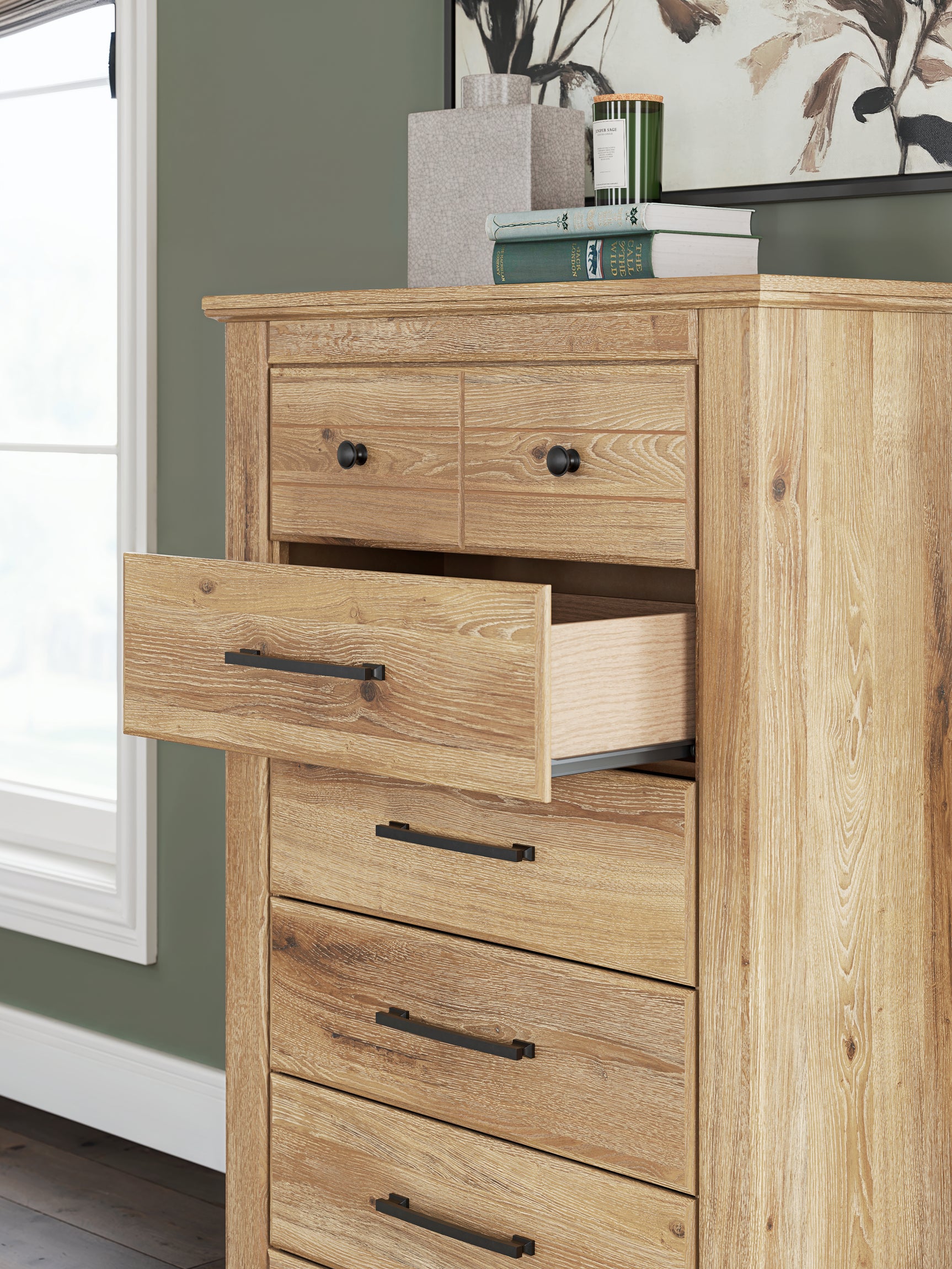 Makidern Tan Five Drawer Chest (Online Special Price) - Ornate Home