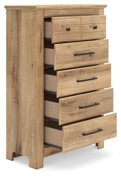 Makidern Tan Five Drawer Chest - Ornate Home