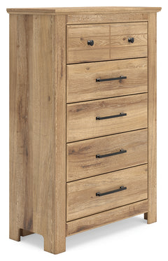 Makidern Tan Five Drawer Chest - Ornate Home