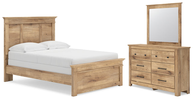 Makidern Tan Full Panel Bed, Dresser and Mirror (Online Special Price) - Ornate Home