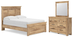 Makidern Tan Full Panel Bed, Dresser and Mirror - Ornate Home
