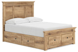 Makidern Tan Full Panel Storage Bed (Online Special Price) - Ornate Home