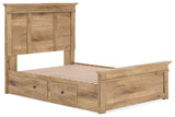 Makidern Tan Full Panel Storage Bed (Online Special Price) - Ornate Home