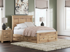 Makidern Tan Full Panel Storage Bed - Ornate Home