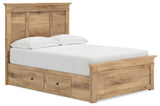 Makidern Tan Full Panel Storage Bed - Ornate Home