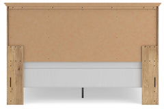 Makidern Tan King Panel Bed, Dresser, Mirror and 2 Nightstands - Ornate Home
