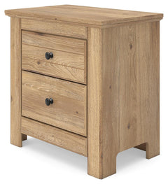 Makidern Tan King Panel Bed, Dresser, Mirror and 2 Nightstands - Ornate Home
