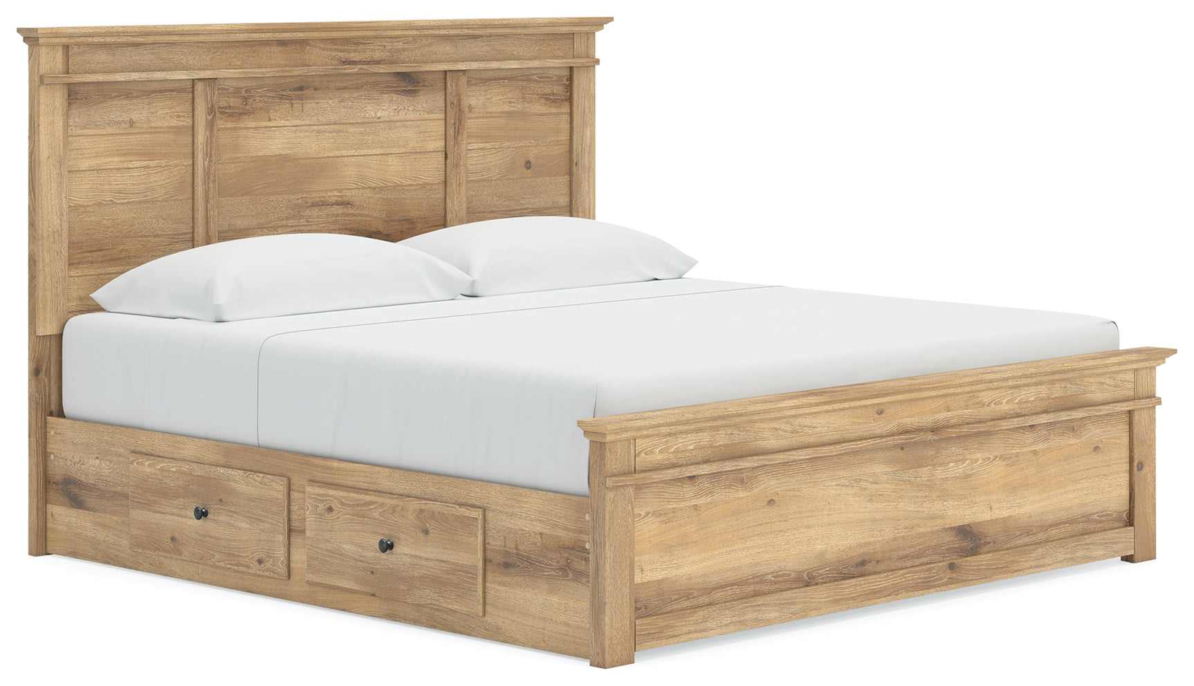 Makidern Tan King Panel Storage Bed - Ornate Home