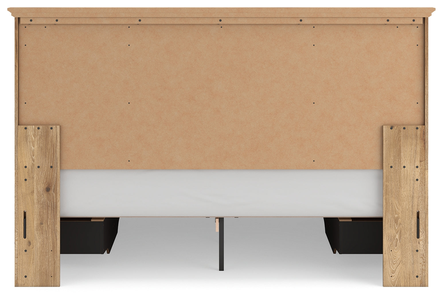 Makidern Tan King Panel Storage Bed - Ornate Home