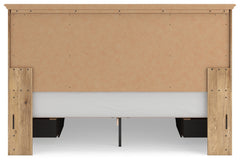 Makidern Tan King Panel Storage Bed - Ornate Home