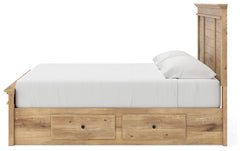 Makidern Tan King Panel Storage Bed - Ornate Home