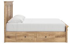 Makidern Tan King Panel Storage Bed - Ornate Home