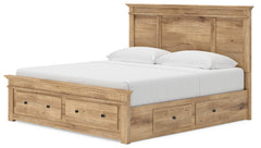 Makidern Tan King Panel Storage Bed - Ornate Home
