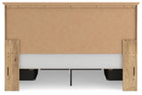 Makidern Tan King Panel Storage Bed - Ornate Home