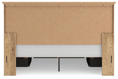 Makidern Tan King Panel Storage Bed - Ornate Home