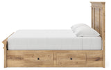 Makidern Tan King Panel Storage Bed - Ornate Home