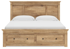 Makidern Tan King Panel Storage Bed - Ornate Home
