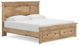 Makidern Tan King Panel Storage Bed - Ornate Home