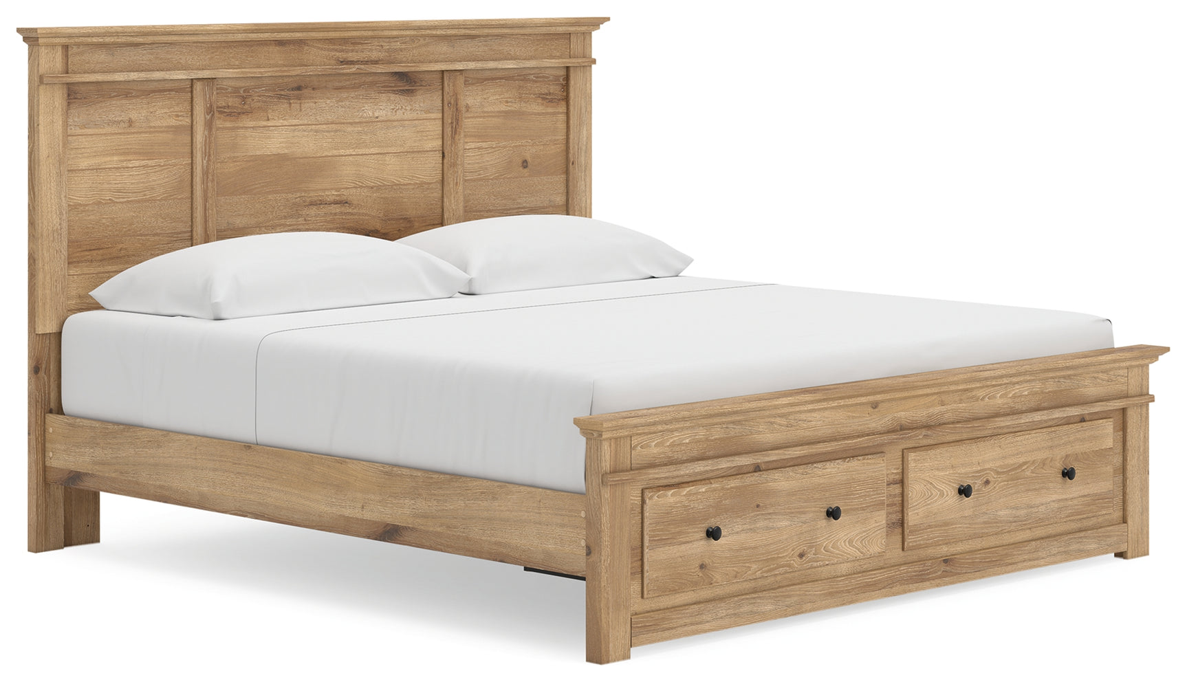 Makidern Tan King Panel Storage Bed - Ornate Home