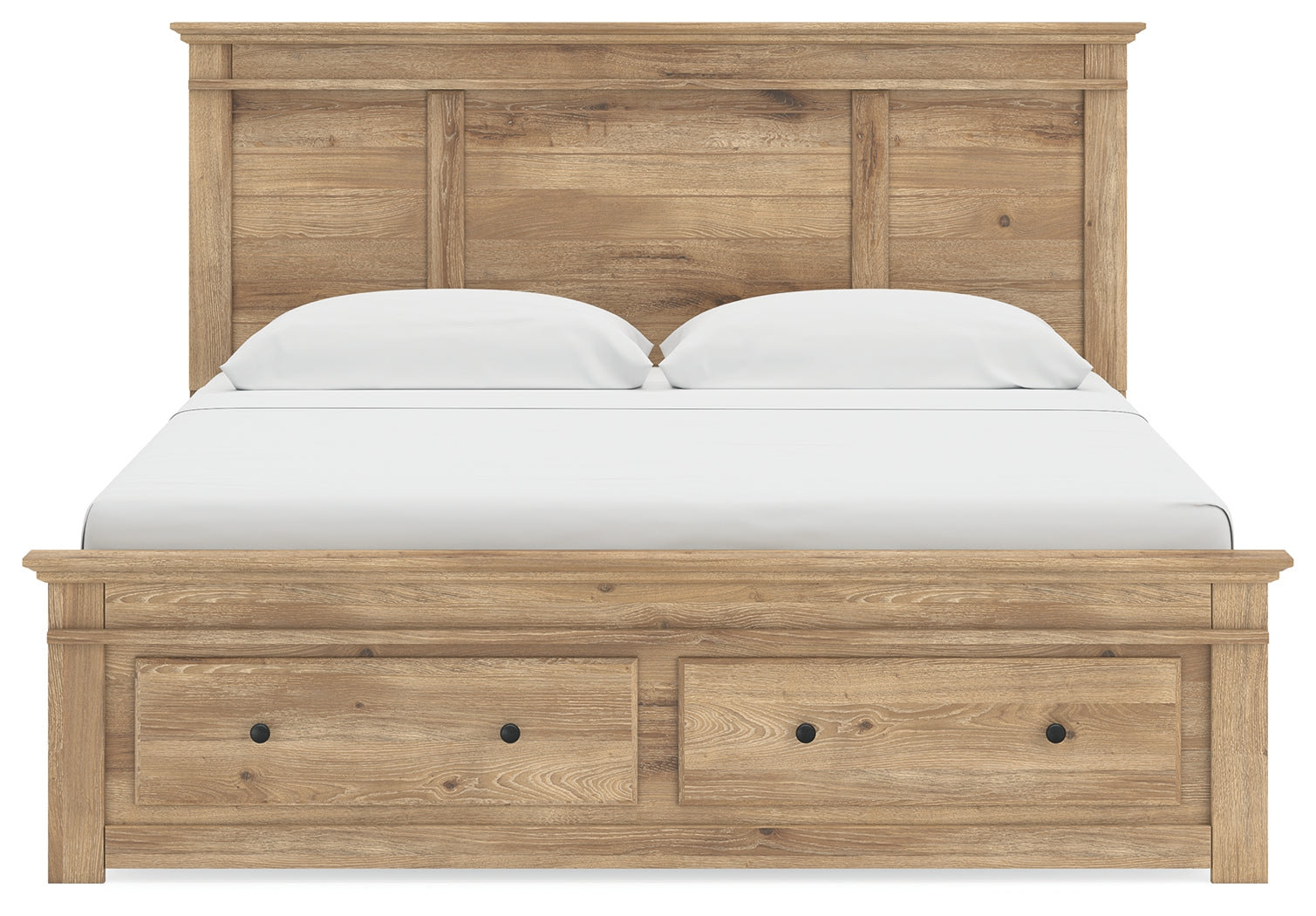 Makidern Tan King Panel Storage Bed - Ornate Home