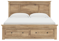 Makidern Tan King Panel Storage Bed - Ornate Home