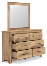 Makidern Tan Queen Panel Bed, Dresser and Mirror (Online Special Price) - Ornate Home