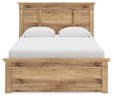 Makidern Tan Queen Panel Bed, Dresser and Mirror - Ornate Home