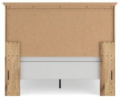 Makidern Tan Queen Panel Bed, Dresser and Mirror - Ornate Home