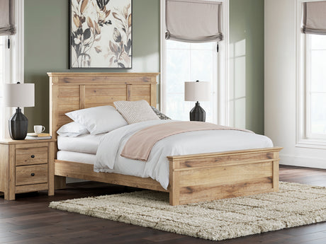 Makidern Tan Queen Panel Bed, Dresser and Mirror - Ornate Home