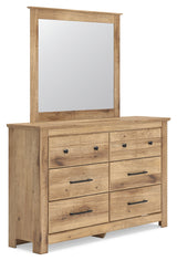 Makidern Tan Queen Panel Storage Bed, Dresser and Mirror (Online Special Price) - Ornate Home
