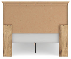 Makidern Tan Queen Panel Storage Bed, Dresser and Mirror - Ornate Home