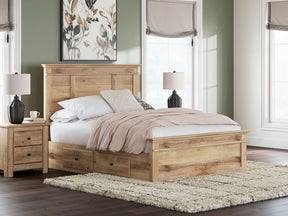 Makidern Tan Queen Panel Storage Bed - Ornate Home