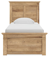 Makidern Tan Twin Panel Bed, Dresser and Mirror (Online Special Price) - Ornate Home