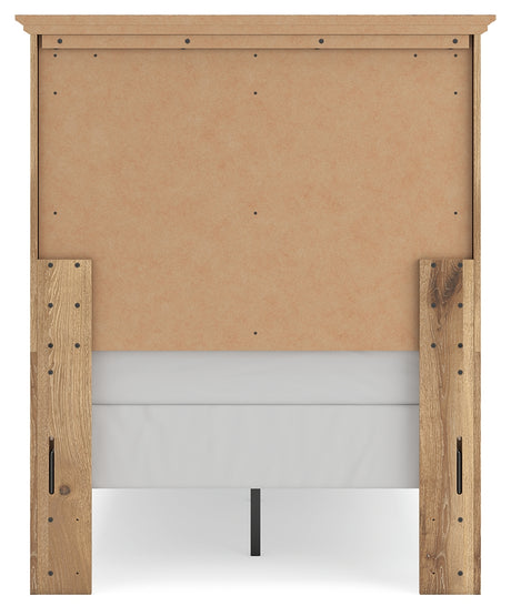 Makidern Tan Twin Panel Bed, Dresser and Mirror - Ornate Home