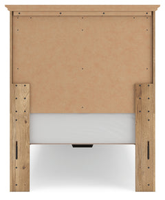 Makidern Tan Twin Panel Storage Bed, Dresser and Mirror - Ornate Home