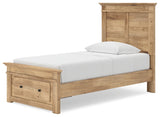 Makidern Tan Twin Panel Storage Bed - Ornate Home