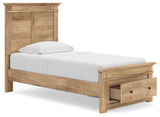 Makidern Tan Twin Panel Storage Bed - Ornate Home