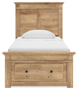 Makidern Tan Twin Panel Storage Bed - Ornate Home