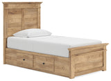 Makidern Tan Twin Panel Storage Bed - Ornate Home