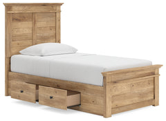 Makidern Tan Twin Panel Storage Bed - Ornate Home