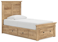 Makidern Tan Twin Panel Storage Bed - Ornate Home
