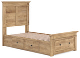 Makidern Tan Twin Panel Storage Bed - Ornate Home