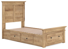 Makidern Tan Twin Panel Storage Bed - Ornate Home
