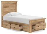 Makidern Tan Twin Panel Storage Bed - Ornate Home
