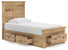Makidern Tan Twin Panel Storage Bed - Ornate Home