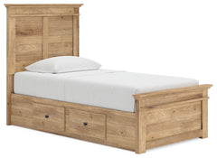Makidern Tan Twin Panel Storage Bed - Ornate Home