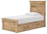 Makidern Tan Twin Panel Storage Bed - Ornate Home